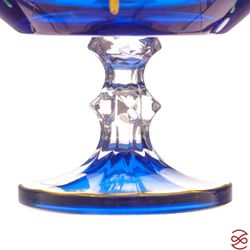 Конфетница на ножке голубая AS Crystal 21 см (1шт)