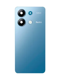 Задняя крышка для Xiaomi Redmi Note 13 4G cиняя (Ocean blue) со стеклом камеры