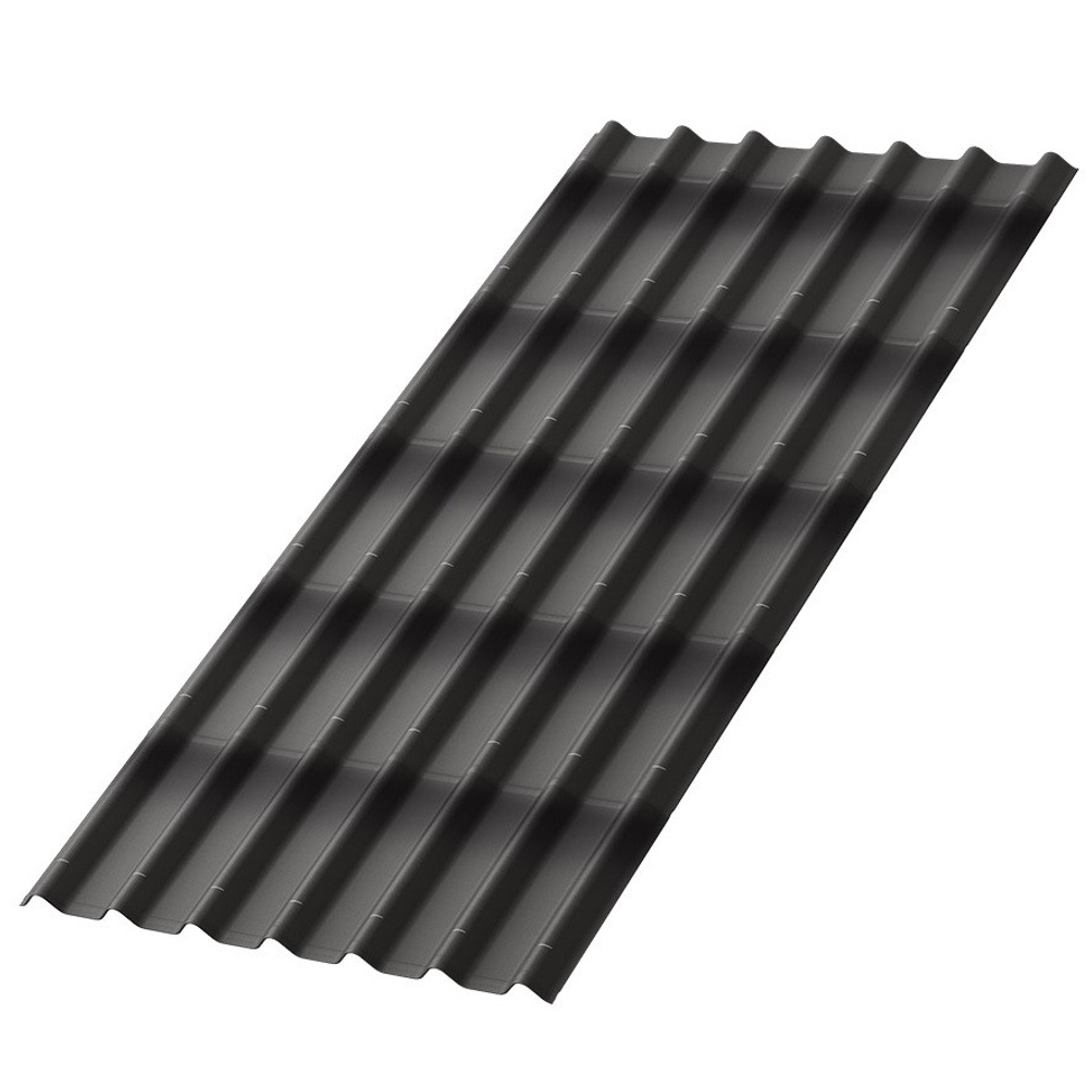 Лист кровельный волнистый Ондулин Черепица графит 1950х960х3,3 мм