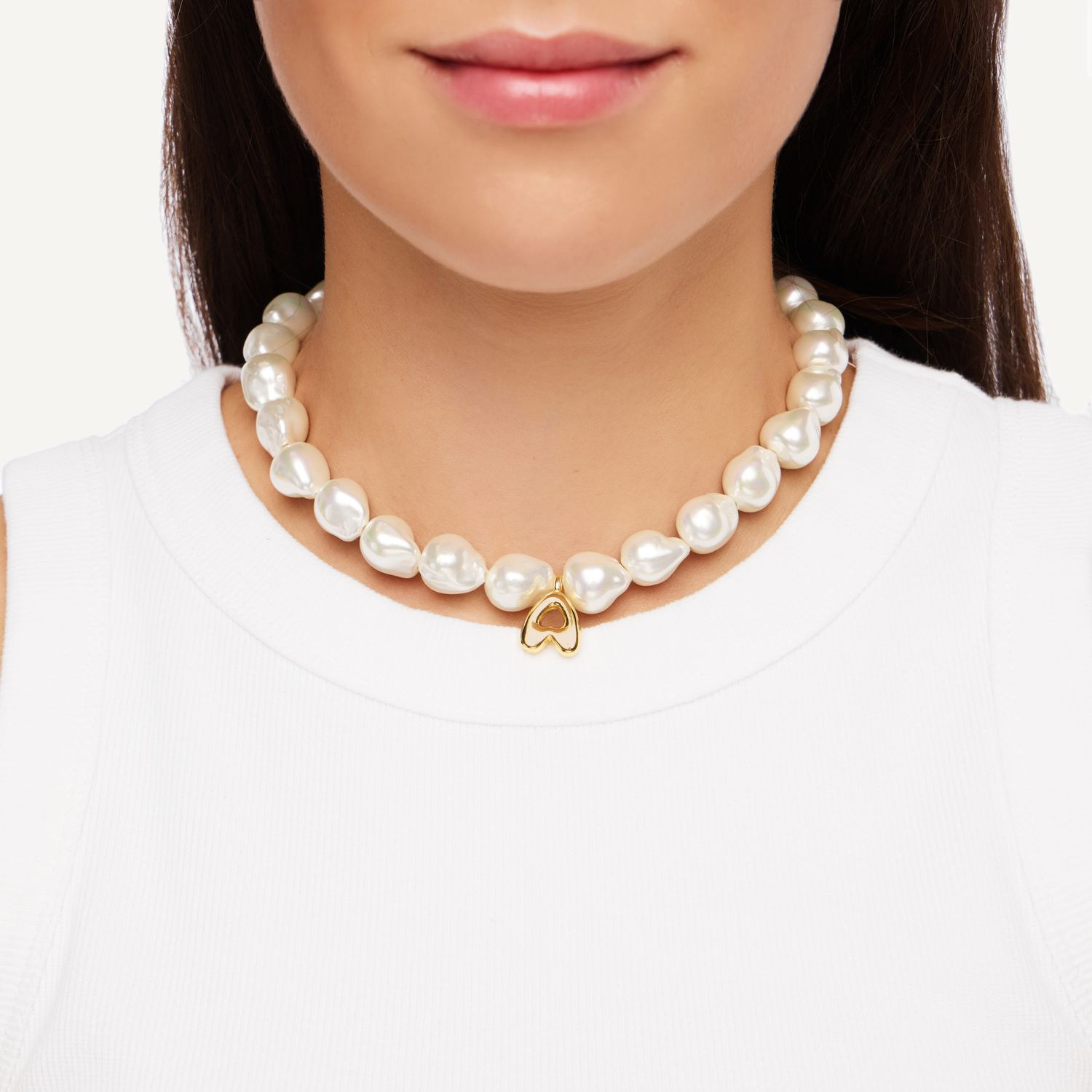 Колье My Pearly ABC Necklace - Gold