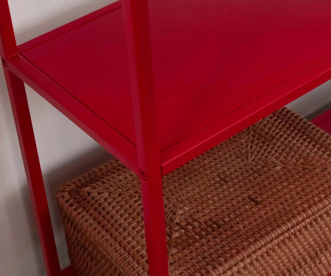 Стеллаж металлический 155х60х25, красный