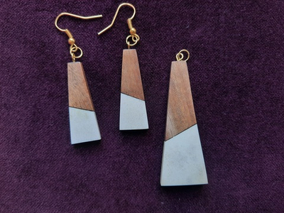 Комплект,  лосиный рог, красное дерево