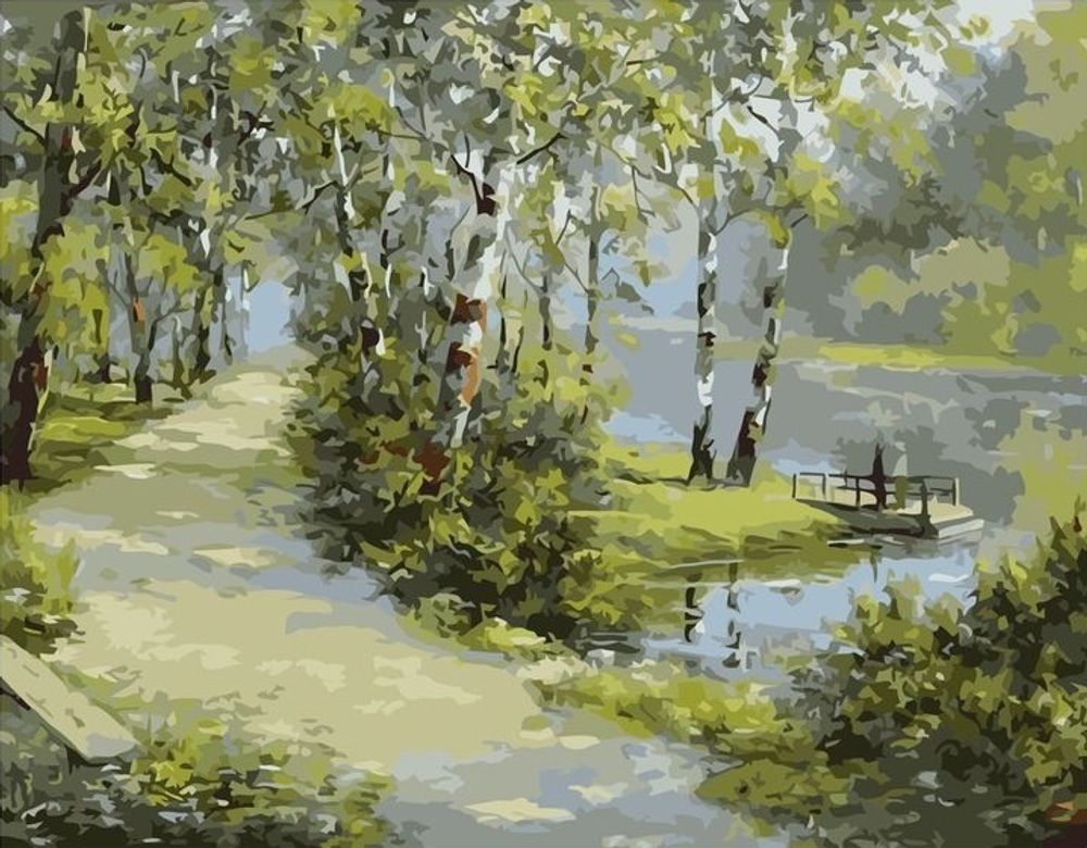 Картина по номерам 40х50 - Тропа у реки