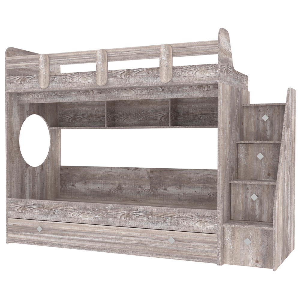 Кровать двухъярусная КарИВи Фортуна-3 Бетон Бетон