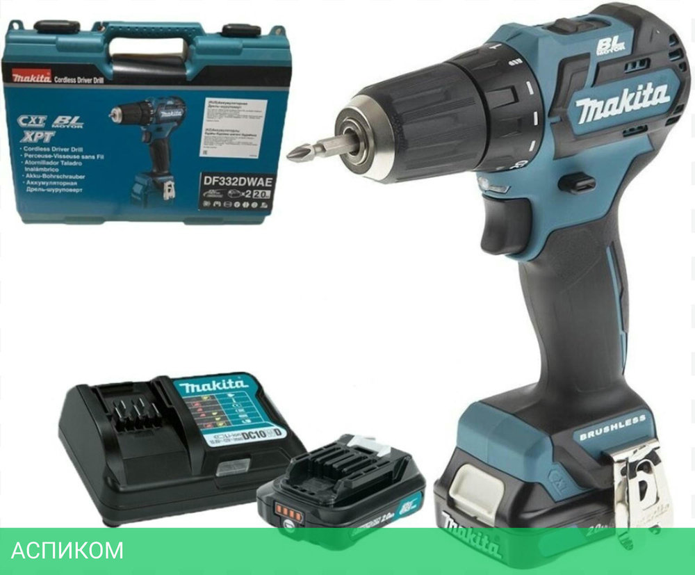 Дрель-шуруповерт Makita DF332DWAE