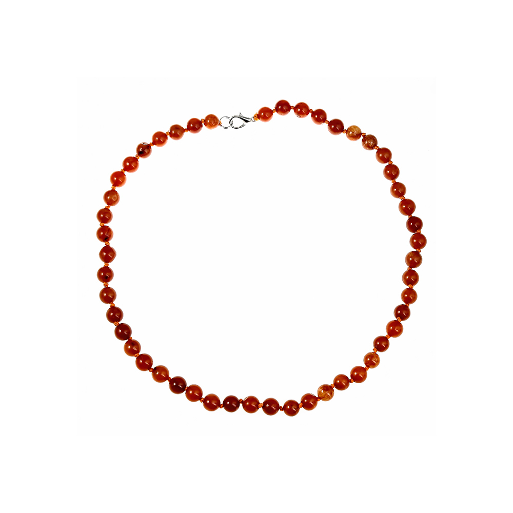 Бусы Агат, шар 0,8 см через узел, цвет коричневый, 55 см 260334