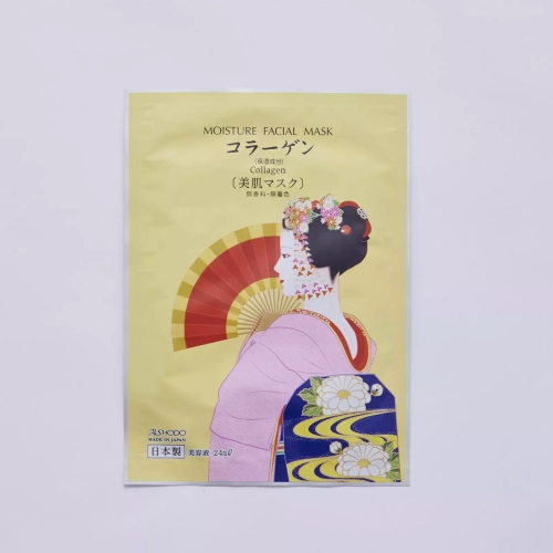 Aishodo Увлажняющая маска для лица на основе коллагена Айшодо Майко- Maiko Moisture Facial Mask Collagen, 10 шт.