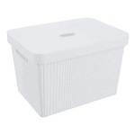 Лоток с крышкой "velvet", 380х270х249 мм, 20л (белый)