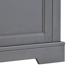 Буфет деревянный с 4 дверями Лэйквью 155х41х202 см с подсветкой, из натуральной сосны