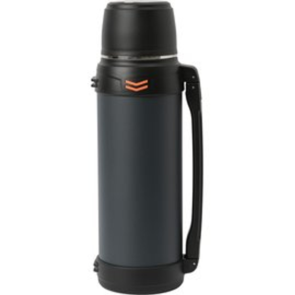 Термос Qually 2,5л нерж.сталь, складная ручка, 2 чашки, черный