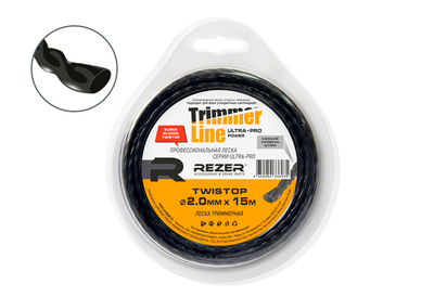 Леска Ultra-pro TWISTOP 2.0мм15м эллипс Rezer