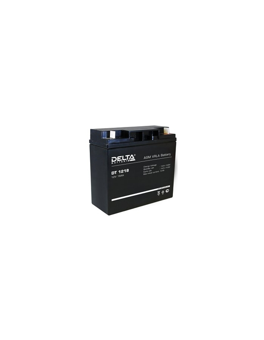 Аккумулятор Delta DT 1218 (18 А\ч, 12В) свинцово- кислотный аккумулятор