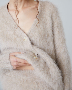 Юбка мини из альпака светло-бежевый