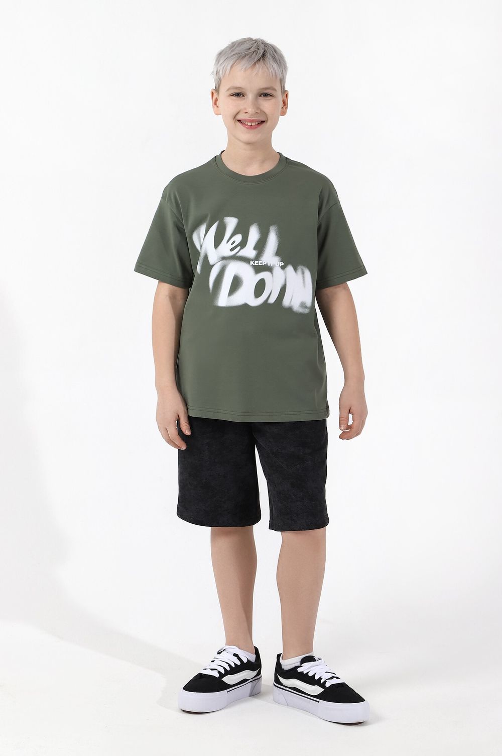 Фуфайка (футболка) для мальчика  Леон-3 Виотекс ХАКИ