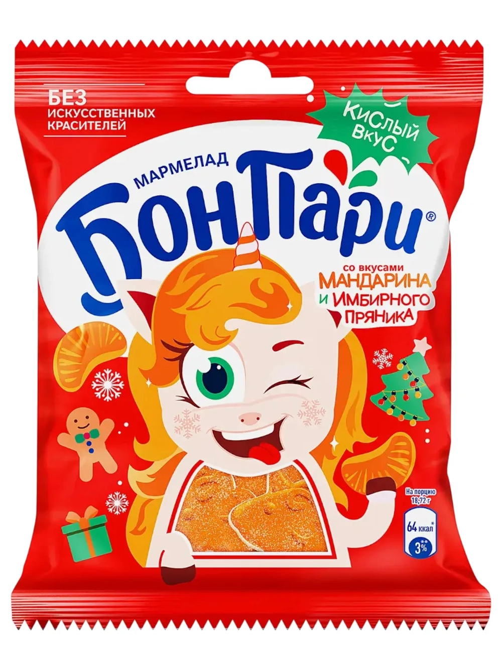 Мармелад Мандарин и Имбирный Пряник кислый вкус 100 г * 3 шт