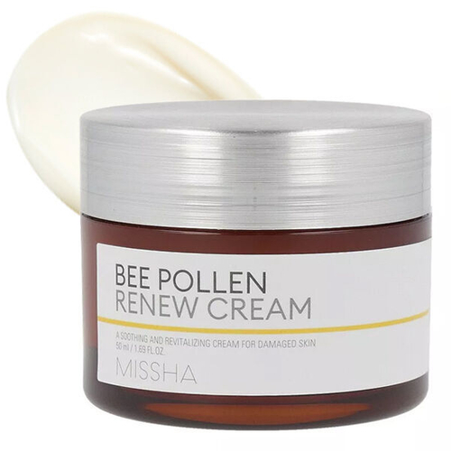 Восстанавливающий крем для лица с экстрактом прополиса Missha Bee Pollen Renew Cream, 50мл