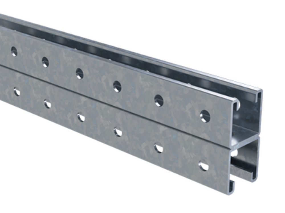 Двойной С-образный профиль 41х41, L300, толщ.2,5 мм, горячеоцинкованный