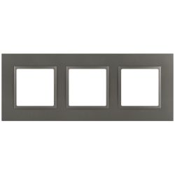 Рамка для розеток и выключателей ЭРА Elegance 14-5013-16 Classic, на 3 поста, титан