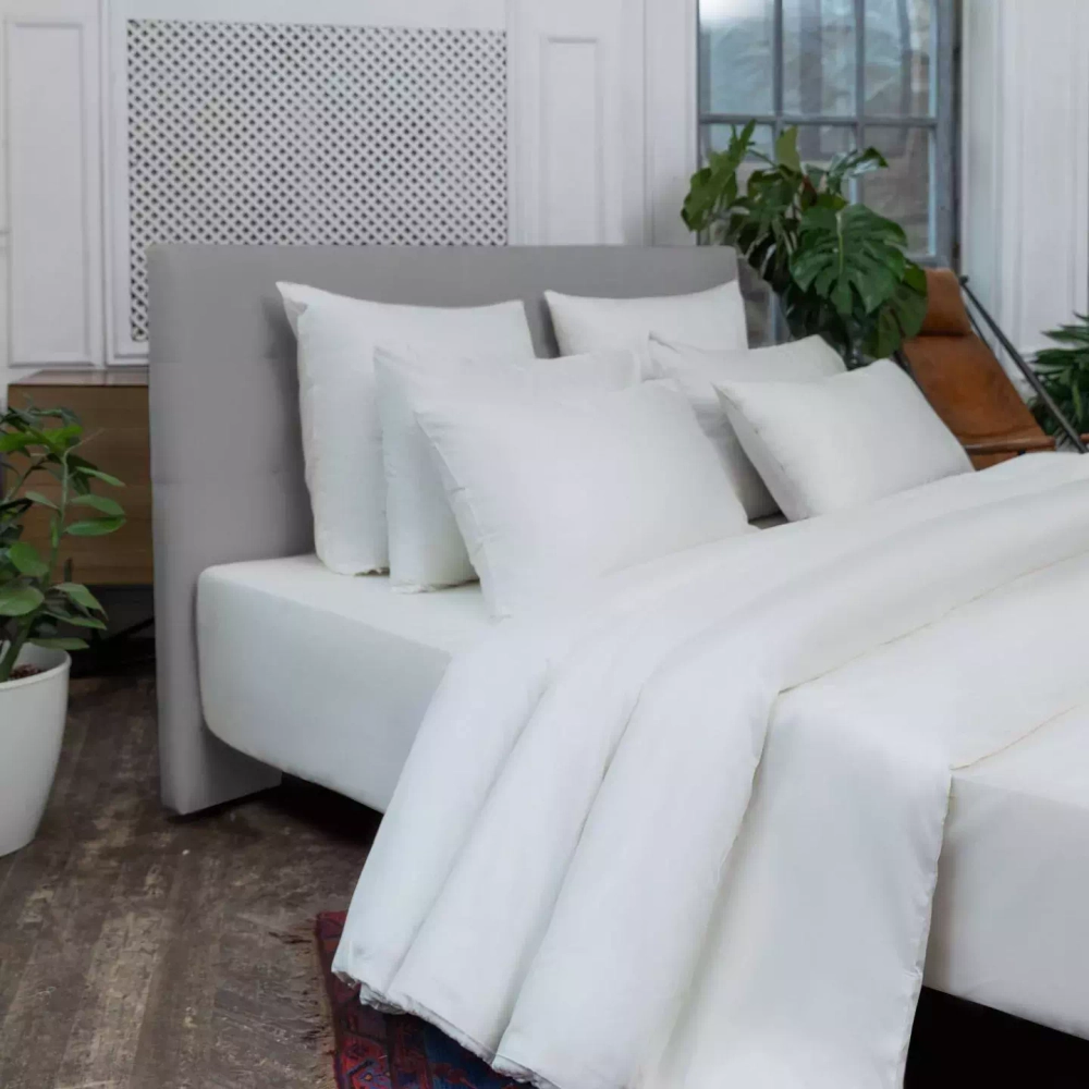 Постельное белье 2 спальное Mollen жемчужно-белое