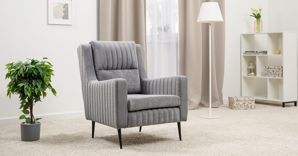 Изабель кресло для отдыха Арт. ТК 735 Романс грей Серый