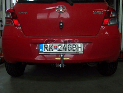 Фаркоп оцинкованный Galia T057A для Toyota Yaris 2005-2014(паспорт и сертификат в комплекте)(без электрики)