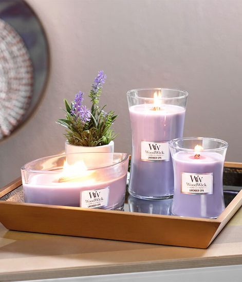 Лавандовый спа, ароматическая свеча эллипс, WoodWick