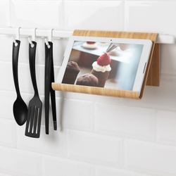 IKEA VIVALLA  (ИКЕА ВИВАЛЛА)  -  Подставка для планшета, бамбуковый шпон, 26x17 см