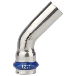 Угольник VARMEGA 45гр. однораструбный Inox Press 28x28a