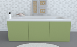 Экран под ванну откидной TR-6-219 фисташковый матовый soft touch