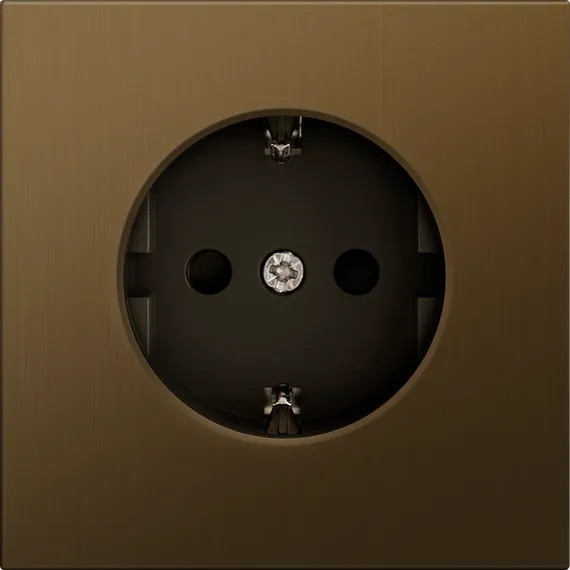 Donel R98 METAL латунь накладка для розетки Schuko с/з с защитой 16 A 250 В~, серия DA