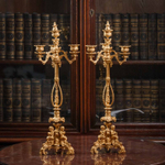 Пара бронзовых канделябров на 4 свечи