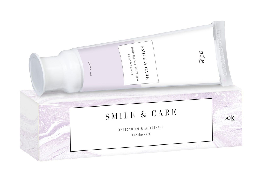 Зубная паста отбеливающая антикариес SMILE & CARE Anticavity & Whitening, 70 ml