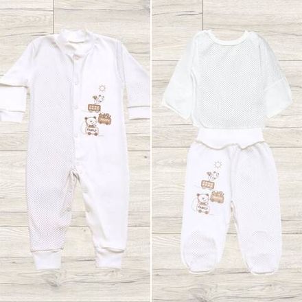 Комплект в дизайне "Горошек" белый