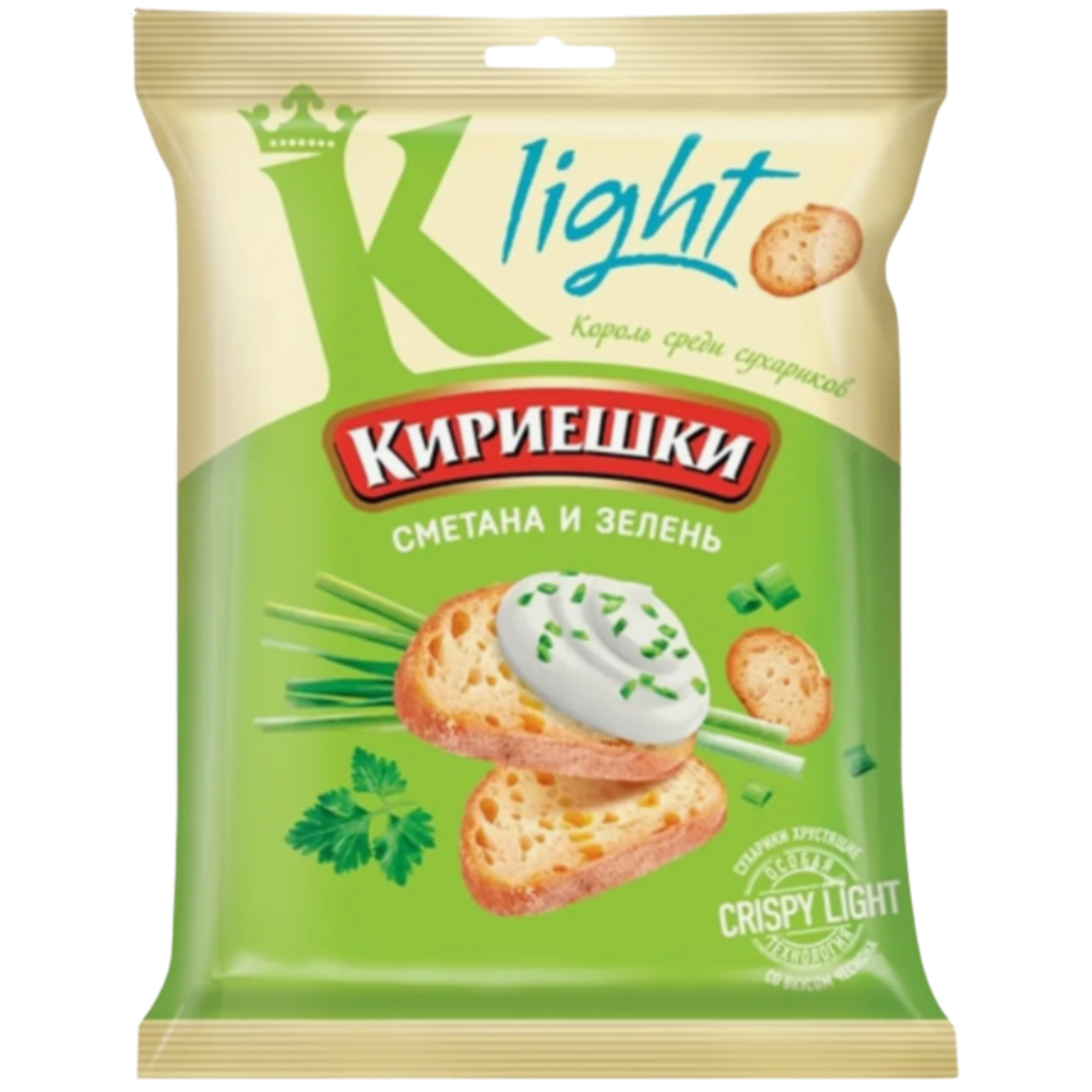 Кириешки Light Сметана с зеленью 80 гр