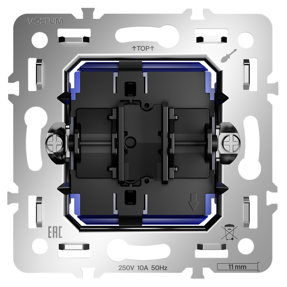 Механизм выключателя с самовозвратом одноклавишного 10А, S70