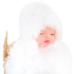 Елочные украшение 14,5 см "Пушистый ангелочек", полиэстер, белый, ЗОЛОТАЯ СКАЗКА, 592526