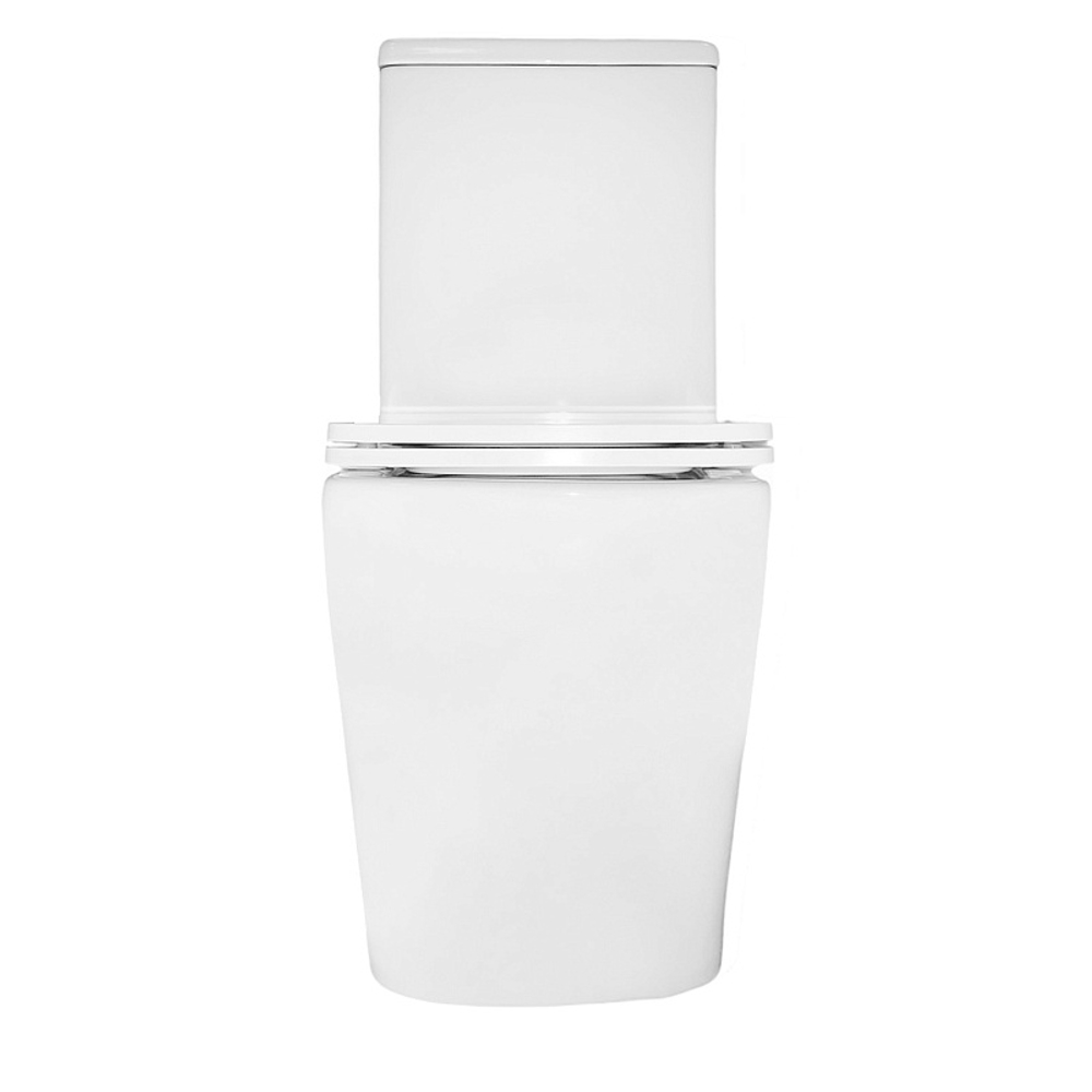 Унитаз-компакт Azario Etéreo 640х370х810 напольный, безободковый, система смыва "Скрытое Торнадо", с быстросъемным сиденьем микролифт (AZ-8203)