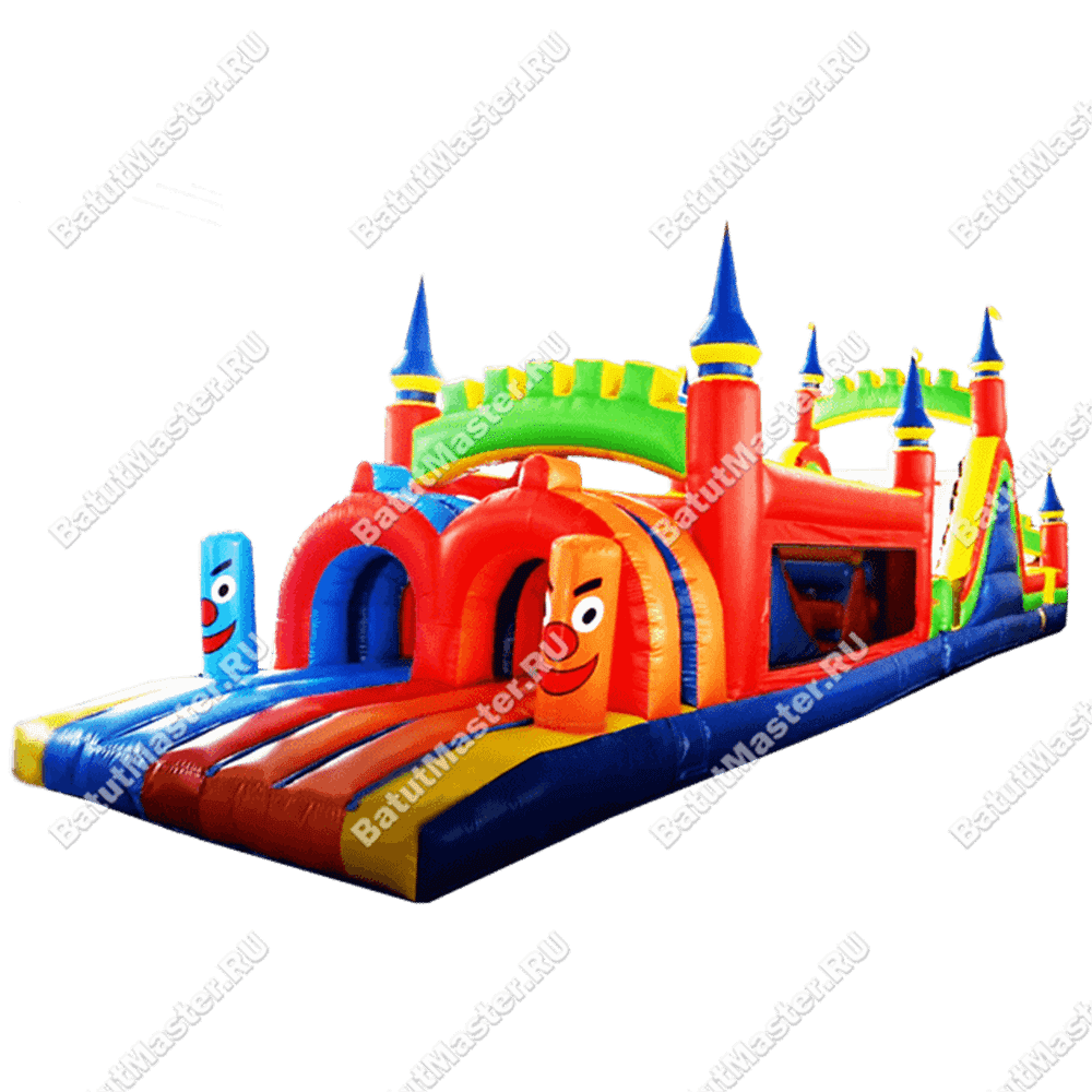 Надувная полоса препятствий "Нарвская крепость" размер 7*3*3 м