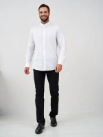 Рубашка без воротника приталенная SLIM FIT