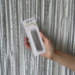 Свечи тортовые классические XL Серебро 8 шт