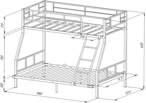Кровать Гранада-1 140 бежевая