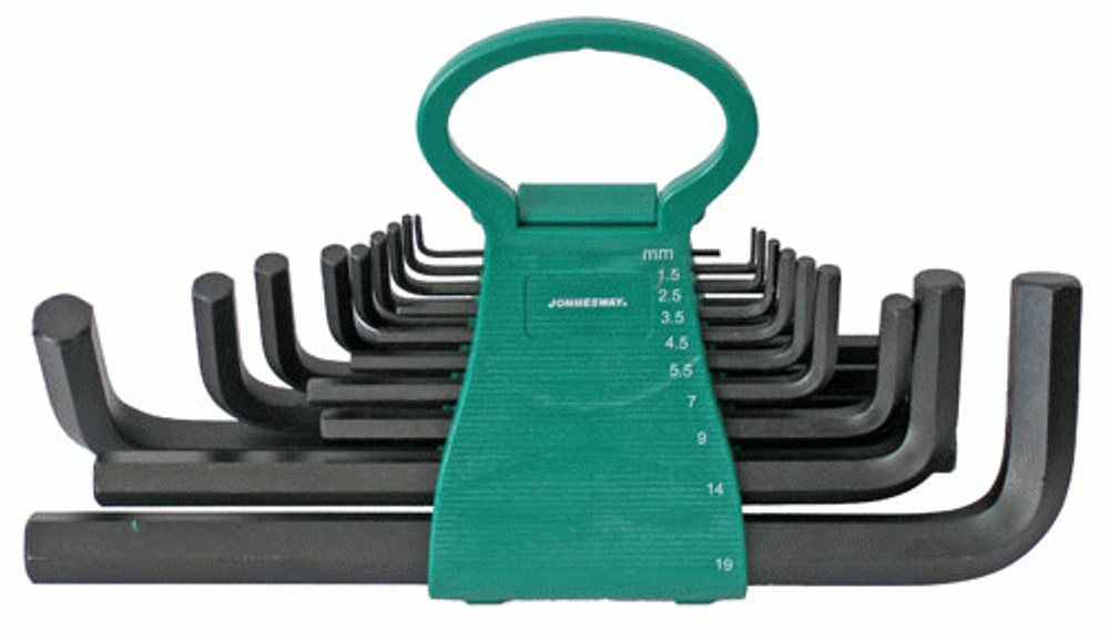 H01MH118S  Комплект угловых шестигранников коротких 1,5-19мм, 18 предметов