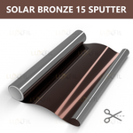 Пленка солнцезащитная зеркальная SOLAR BRONZE 15 LUXFIL, на отрез (ширина рулона 1,524 м.)
