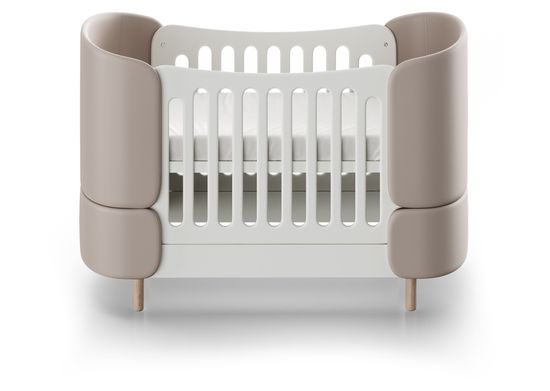 Кроватка-трансформер KIDI Soft (бежевый, экокожа)