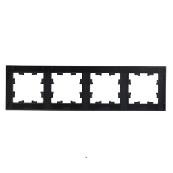 ATLASDESIGN РОЗЕТКА с заземлением со шторками, 16А, механизм, КАРБОН+рамка 4