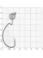 Джиг-головка для рыбалки BKK на офсетном крючке Silent Chaser - 1X - EWG Round Head, размер крючка 3/0, вес 10,5г, 3 шт.