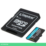 Карта памяти Kingston SecureDigital Micro 512Gb SDXC Canvas Go Plus 170R Class 10 UHS-I U3 V30 A2 + переходник (SDCG3/512GB)