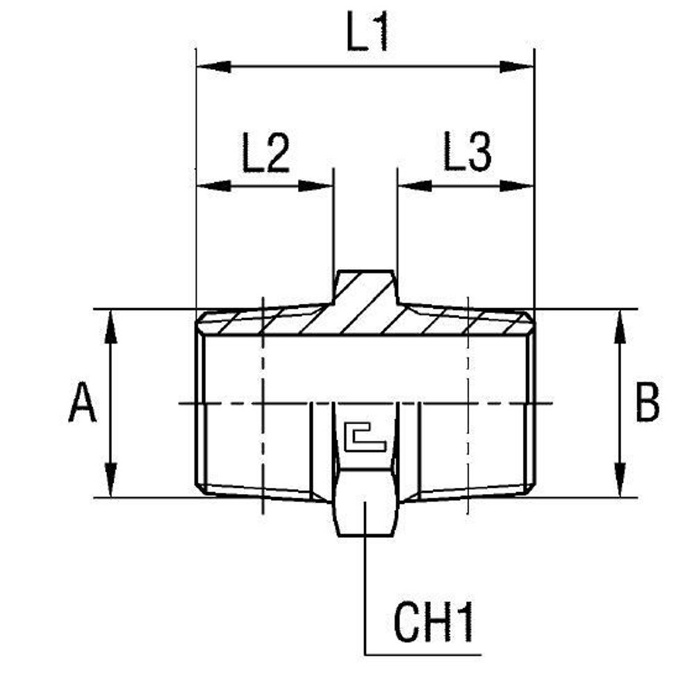 Соединение P NPT 3/8&quot; NPT 3/8&quot;