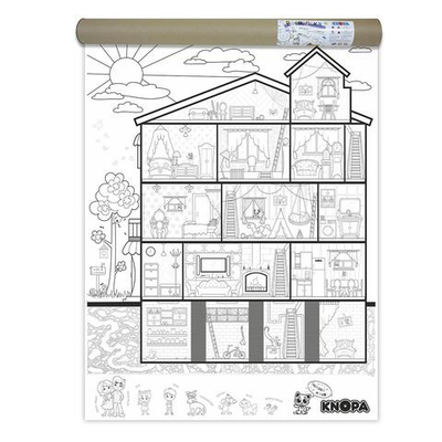 Раскраска огромная "Дом Кнопы" 1250х950мм. (КНОПА)