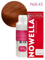NOWELLA Abrikosova №8.43 Светлый русый медный золотистый + 9% Оксид 100+100 мл